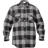Grey Black - Buffalo Plaid Extra Heavyweight Brawny Flannel Shirt