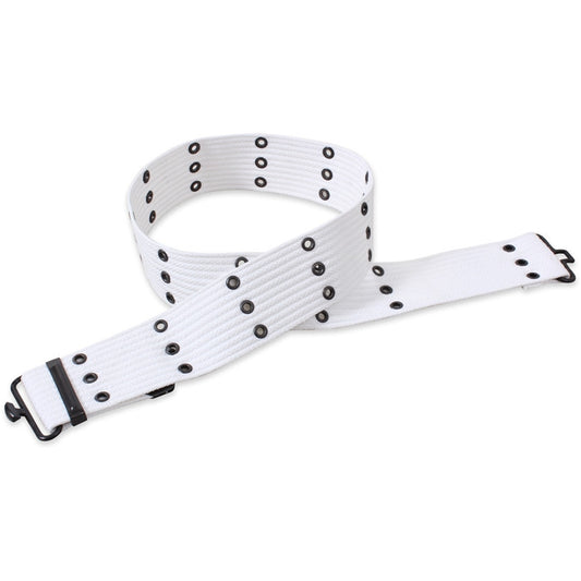Military Pistol Belt - Canvas White