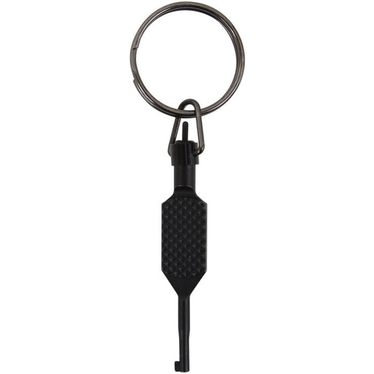 Black - Law Enforcement Flat Knurled Swivel Handcuff Key