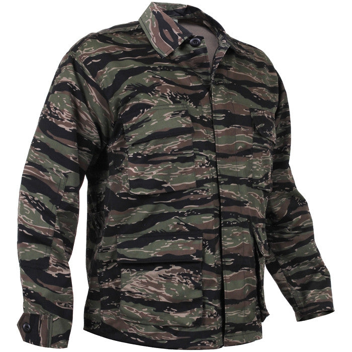 Tiger Stripe Camouflage - Military BDU Shirt - Polyester Cotton