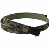 Digital Woodland Camouflage - Military Web Belt with Black Buckle 54 in.