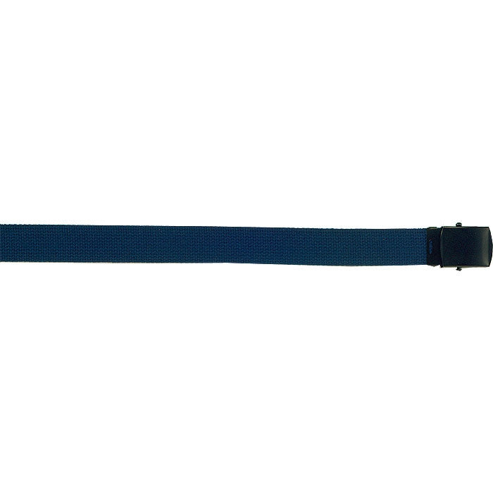 Navy Blue - Military Web Belt - Black Buckle