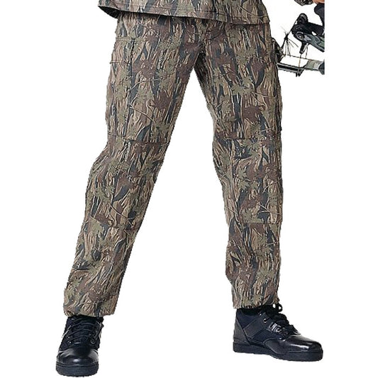 Smokey Branch Camouflage - Tactical BDU Pants Cargo Fatigues - Poly/Cotton Twill - Button Fly