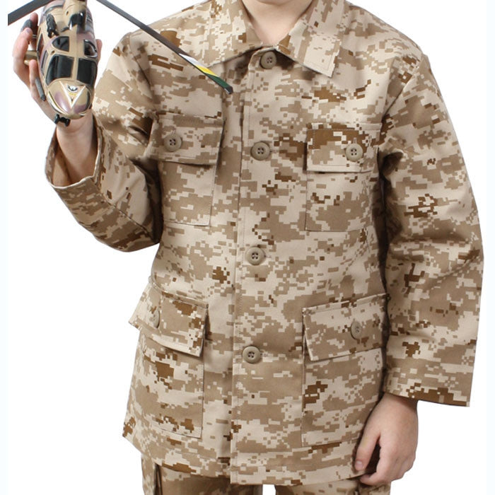Digital Desert Camouflage - Kids Military BDU Shirt