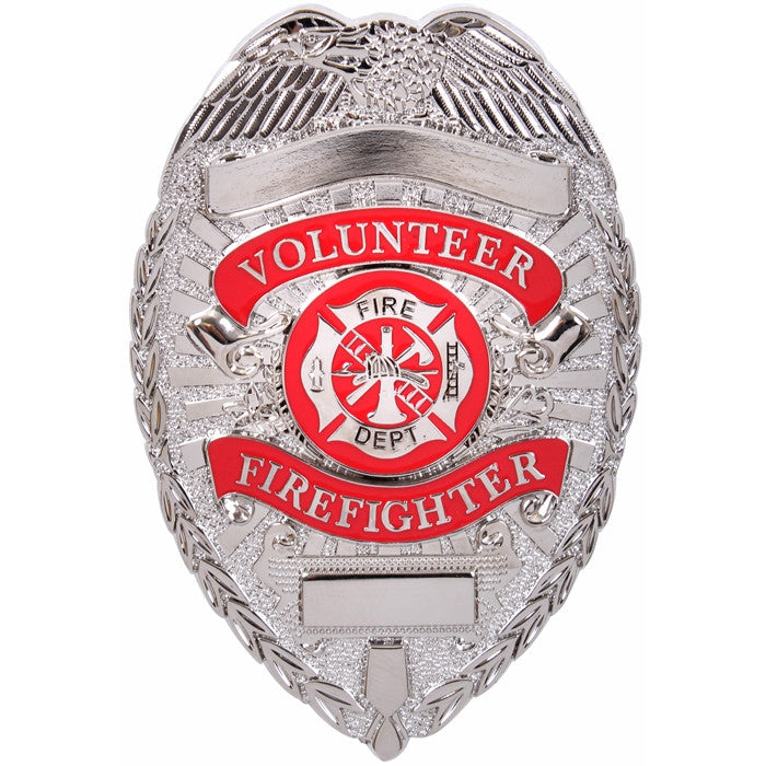 Silver - Volunteer Fire Department Badge