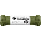Olive Drab - Polyester 550 LB Tested 50 Feet Paracord Rope