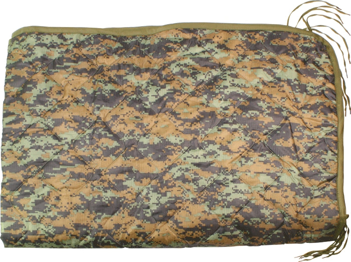 Digital Woodland Camouflage - Military GI Style Poncho Liner