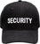 Black - SECURITY Baseball Cap, Law Enforcement Hat, Adjustable, Brushed Cotton