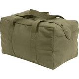 Olive Drab - Military Parachute Tactical Traveling Cargo Bag - Cotton Canvas