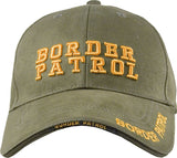 Olive Drab - BORDER PATROL Deluxe Adjustable Cap with Gold Lettering