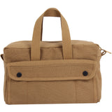 Coyote Brown - Military GI Style Mechanics Tool Bag with Brass Zipper - Cotton Canvas