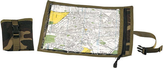 Woodland Camouflage Tactical Waterproof Map & Document Important Papers Case - Nylon Field Cover Holder (13.5" x 13.5")