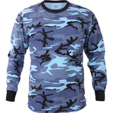Sky Blue Camouflage - Military Long Sleeve T-Shirt