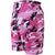 Pink Camouflage - Military Cargo BDU Shorts - Polyester Cotton Twill