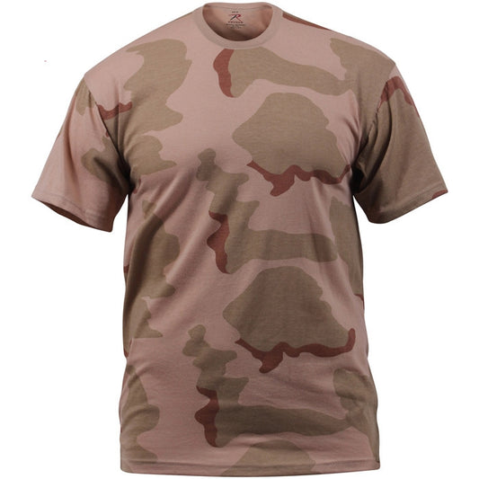 Tri-Color Desert Camo - Tactical Short Sleeve T-Shirt, Poly/Cotton