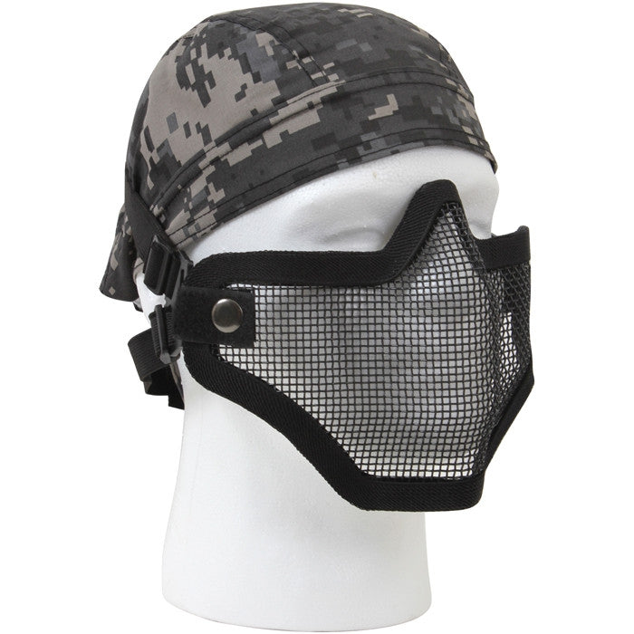 Bravo TacGear Black - Tactical Lightweight Strike Steel Half Mask