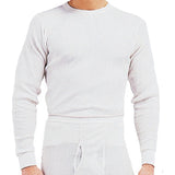 Natural White - Cold Weather Thermal Crew Neck Shirt - Cotton Polyester