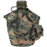 Digital Woodland Camouflage - Military Style 1 Quart Canteen Cover