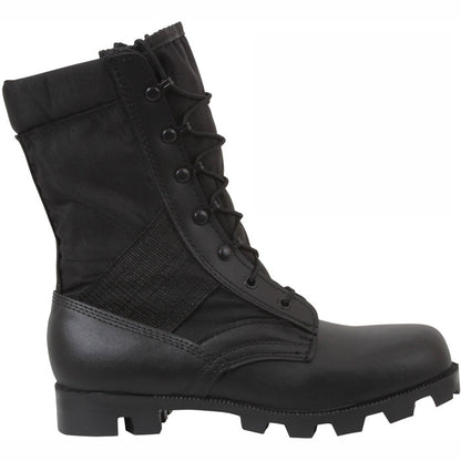 Black - Panama Sole Military Speedlace Jungle Boots - Leather 9 in.