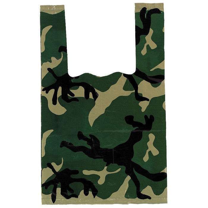 Woodland Camouflage - Small Size Shopping Bag 100 Pack