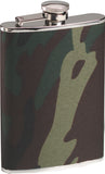 Woodland Camouflage - Shiny Flask - Stainless Steel