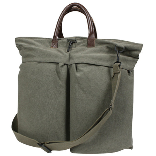 Olive Drab - Military Type Vintage Shoulder Helmet Bag