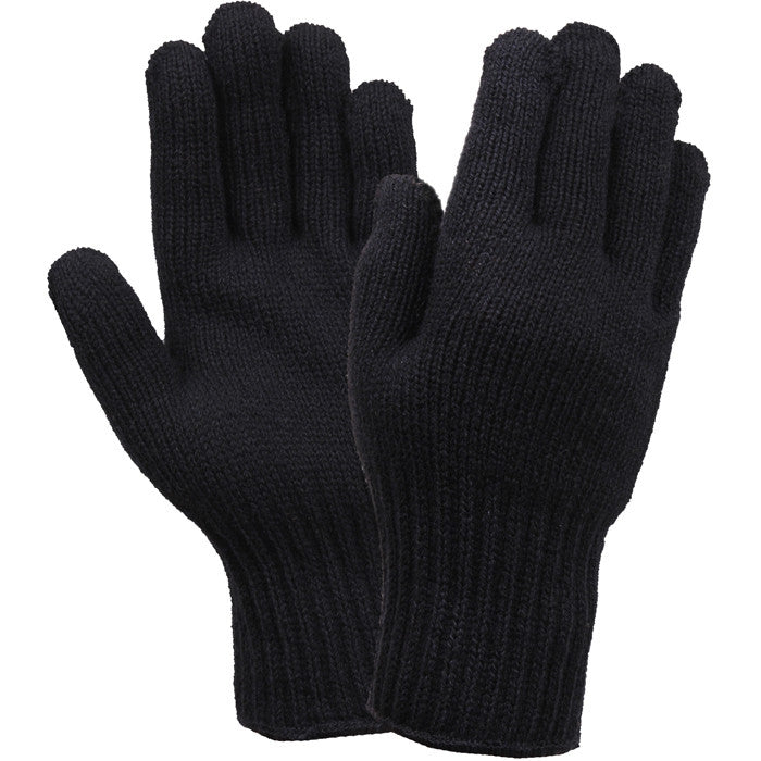 Black - Wool Glove Liners