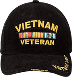 Black - VIETNAM VETERAN Low Profile Deluxe Adjustable Cap