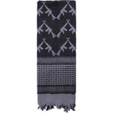 Grey - Crossed Rifles Shemagh Tactical Desert Scarf