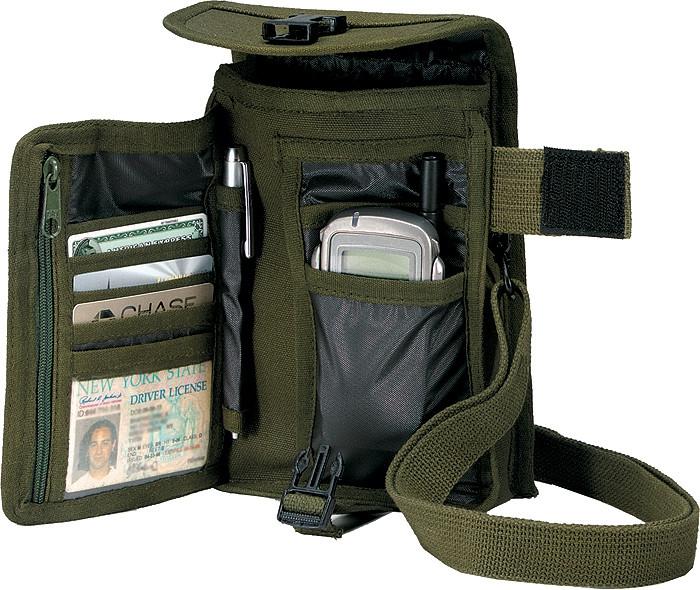 Olive Drab - Tactical Canvas Travel Portfolio Shoulder Bag