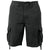 Black - Vintage Infantry Utility Army BDU Cargo Shorts - Heavyweight Cotton - Zipper Fly