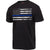 Black - Thin Blue Line American Flag Law Enforcement T-Shirt