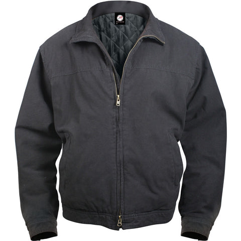 Rothco Reversible Fleece-Lined Nylon Jacket with Hood (XL, Black)