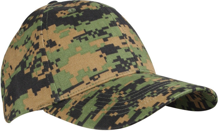 Digital Woodland Camouflage - Military Low Profile Adjustabe Baseball Cap