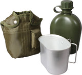 Olive Drab - 3 Piece Complete 1 Quart Canteen kit with Aluminum Cup