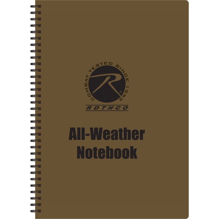 Coyote Brown - All Weather Waterproof Note Pad (8.5 in. X 11 in.)