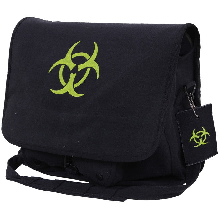 Black - Bio-Hazard Vintage Canvas Paratrooper Shoulder Bag