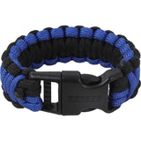Royal Blue   Black - Deluxe Cobra Weave Paracord Bracelet