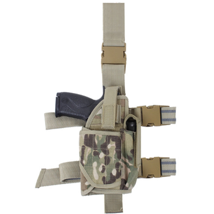 Multicam Camouflage - Deluxe Adjustable Drop Leg Tactical Holster