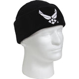 Black - US Air Force Wing Embroidered USAF Watch Cap