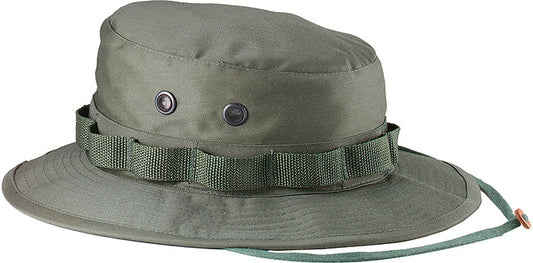 Olive Drab - Tactical Military Boonie Hat - Polyester Cotton