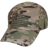 Multicam Camouflage - US Flag Military Adjustable Tactical Operator Cap