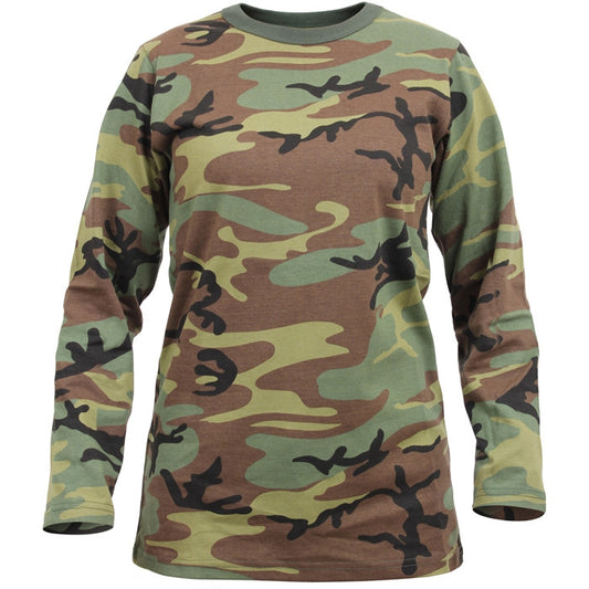 Woodland Camo - Tactical Long Sleeve T-Shirt, Women's