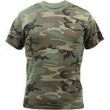 Woodland Camouflage - Super Soft Washed T-Shirt Vintage Style Tee