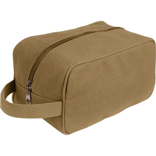 Coyote Brown - US Army Style Travel Kit Case - Cotton Canvas