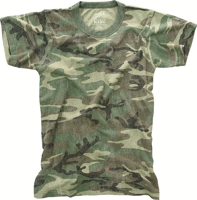 Woodland Camouflage - Kids Military Vintage T-Shirt