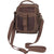 Brown - Canvas & Leather Travel Shoulder Bag