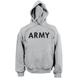 Grey - ARMY Hooded Pullover Sweatshirt
