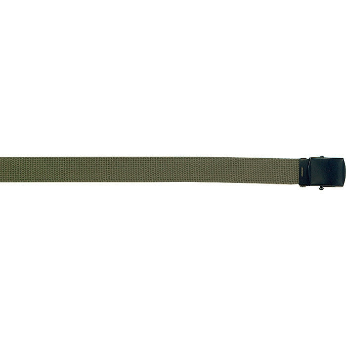 Olive Drab - Military Web Belt - Black Buckle
