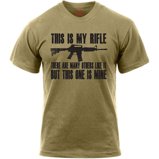 Coyote Brown – “This Is My Rifle” Military T-Shirt | Rifleman’s Creed Graphic Tee